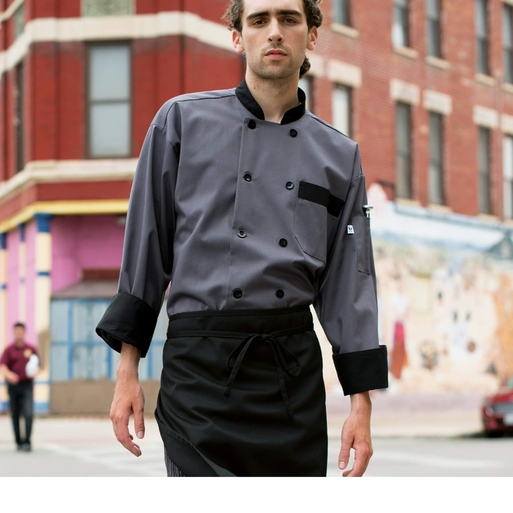 Men's Slate Chef Jacket - Picture 3 of 5
